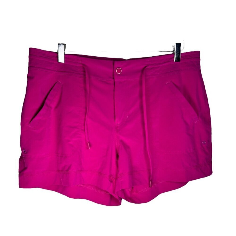 Athleta 14 Fuschia Pink Swim Shorts Drawstring Pockets Beach
